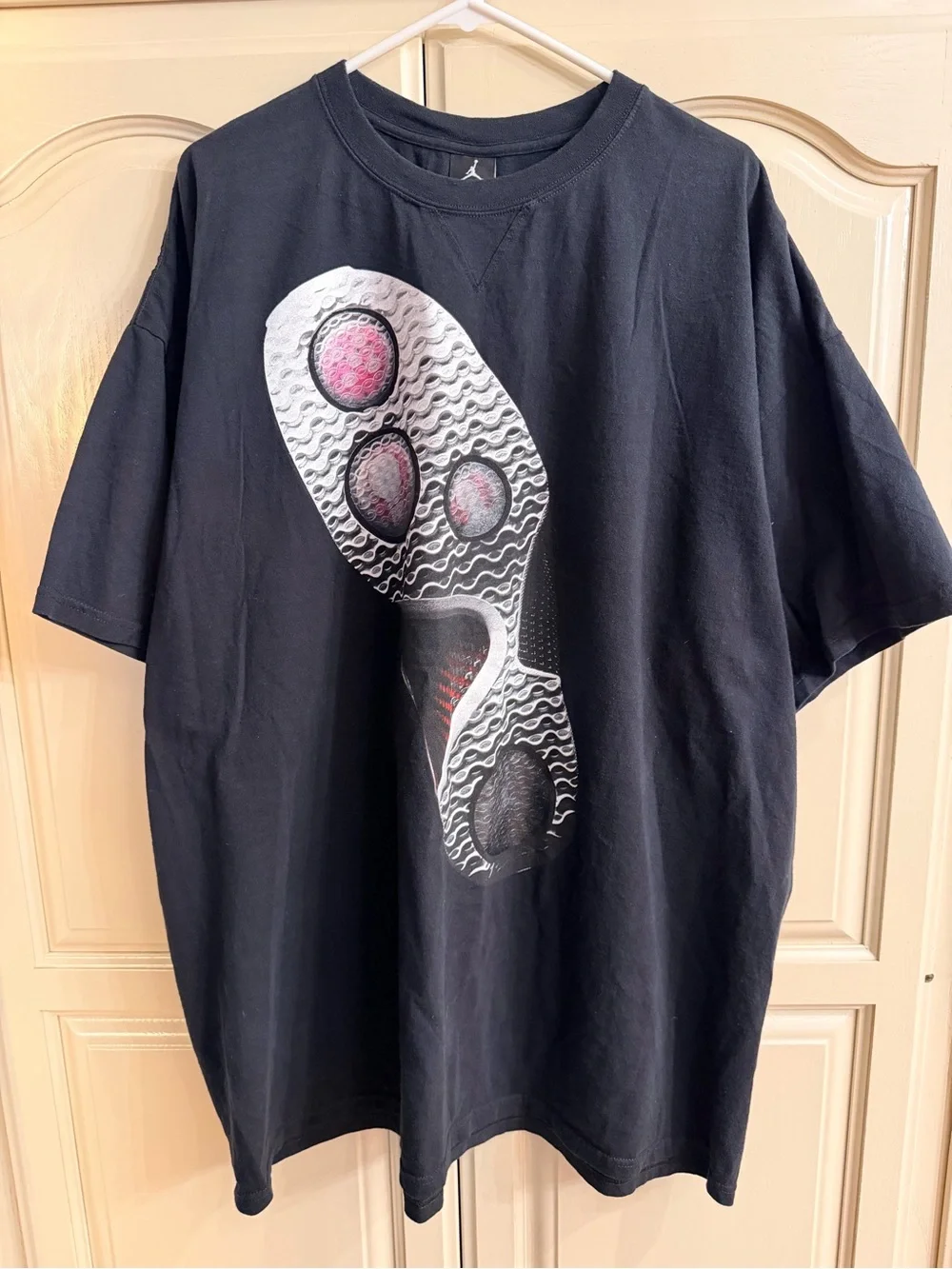 Jordan Men's Black Graphic T-Shirt with Sole Print